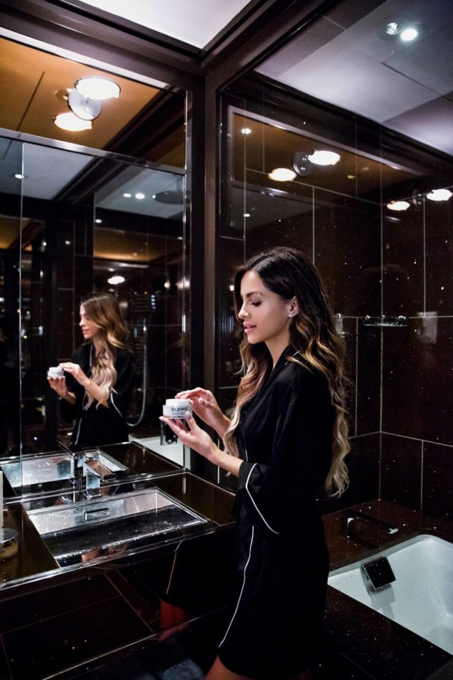 beauty blogger using elemis skincare from qvc